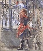 Berthe Morisot, L Enfant au Tablier Rouge, a sketch